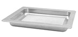 A rectangular, silver-colored Aurora Collection Grill Pan with a flat rim and ridged base, shown at an angle on a white background. This cast aluminum grill pan is dishwasher safe, and the raised ridges help elevate food for even cooking.