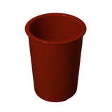 A solid red plastic Salad Dressing Crock is shown upright on a plain white background. The cup is cylindrical with a smooth surface and a slightly flared rim, designed for cold holding. There are no handles, patterns, or visible branding on the crock.