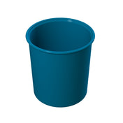 A blue, empty, cylindrical plastic Salad Dressing Crock is shown on a white background. The cup has a smooth surface with a slightly flared rim and no handles or decorations, offering excellent cold holding for dressings or sauces.