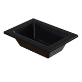 A black rectangular cold holding food pan with sloped sides and a wide rim, shown on a white background. The pan is empty and designed for use in buffet or food service settings as part of the Aurora Collection Food Pan series.