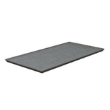 A rectangular, flat, gray cast aluminum panel with slightly beveled edges, photographed against a white background. The surface appears smooth and even, with a subtle texture, and the corners are slightly rounded.