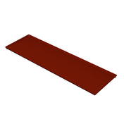 A long, flat, rectangular metal sheet is shown against a white background. This cooling plate serving tray is a deep reddish-brown color with slightly raised edges on two sides, giving it a tray-like appearance.