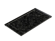 A rectangular, black Cooling Plate Serving Tray with speckled white patterns, photographed on a white background. The tray features slightly raised edges and a smooth, glossy surface, ideal for cold holding and stylish presentation.