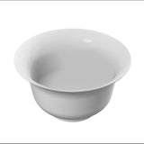 A large, empty Tulip Salad Bowl with a wide rim and smooth, glossy surface is viewed from a slightly elevated angle against a plain white background. A faint reflection shimmers on the inner surface of this elegant serving piece.