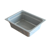 A cast aluminum silver tray with a white background, perfect for cold holding or serving Food Pan dishes elegantly.