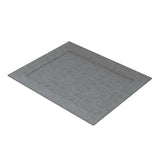 A rectangular, flat, gray felt desk pad with slightly raised edges is shown against a white background. Its minimalist design feels soft to the touch—ideal for protecting surfaces like a Duracoat coated cast aluminum platter.