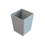 A plain, light gray, rectangular cold holding bowl with smooth sides and slightly rounded corners, shown on a white background. The container is empty and viewed from a slightly elevated angle.