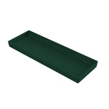 A rectangular, dark green tray with slightly raised edges, shown on a white background. The tray has a smooth, matte finish and simple, modern design—perfect for pairing with a cast aluminum bowl and is dishwasher safe for easy cleaning.