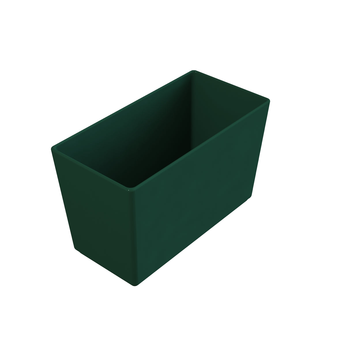 A green rectangular cold holding bowl displayed against a white background.