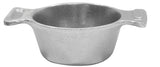 A small, round, cast aluminum Mini Server with two flat, rectangular handles on opposite sides is photographed on a white background. The bowl’s smooth, matte finish and slightly flared rims give it a sturdy, utilitarian look ideal for cold holding.