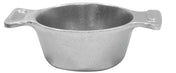 A small, round, cast aluminum Mini Server with two flat, rectangular handles on opposite sides is photographed on a white background. The bowl’s smooth, matte finish and slightly flared rims give it a sturdy, utilitarian look ideal for cold holding.