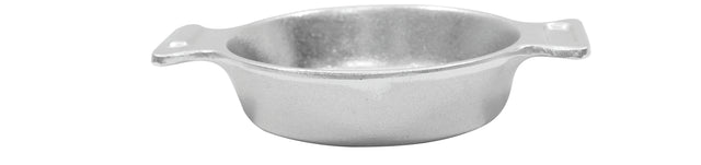 A small, round Mini Server bowl made of Duracoat coated cast aluminum with thick walls and two flat, rectangular handles. The smooth, matte finish helps maintain cold holding as it sits on a flat surface against a white background.