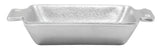 A rectangular cast aluminum ingot mold with slightly angled sides, a flat base, and two short handles on opposite ends. The textured surface enhances grip, making it ideal for cold holding applications. Shown against a white background.