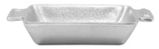 A rectangular cast aluminum ingot mold with slightly angled sides, a flat base, and two short handles on opposite ends. The textured surface enhances grip, making it ideal for cold holding applications. Shown against a white background.