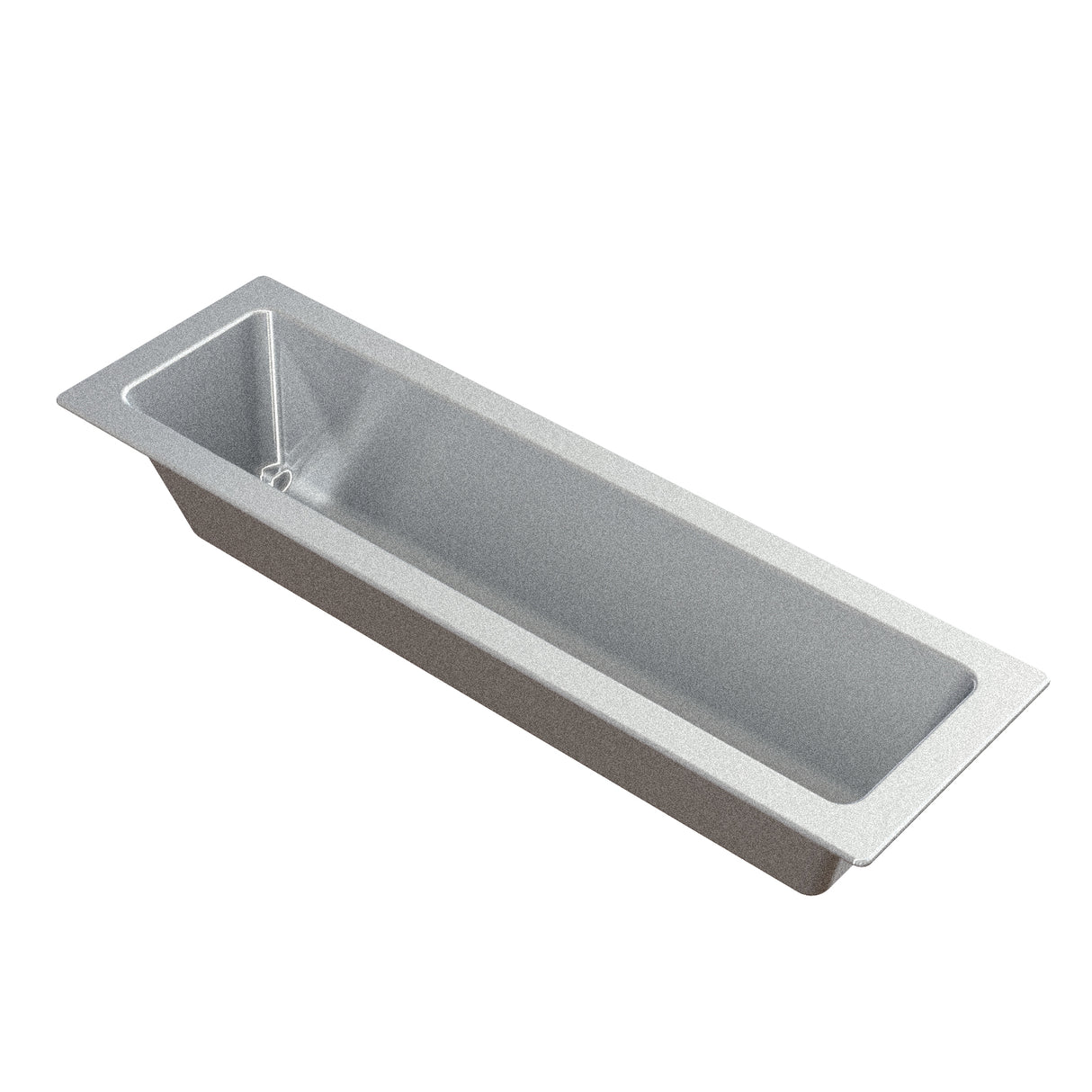 A rectangular, deep, stainless steel food pan with slightly tapered sides and a wide rim. Ideal as a cold holding food pan, it has a shiny finish and is designed for use in commercial kitchen steam tables or food service counters.