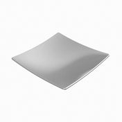 A single empty, square, white TableCraft CW4064 Sierra Collection Bowl with slightly upturned edges is displayed on a plain white background, creating a minimal and modern appearance.