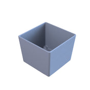 A light gray, empty, square-shaped Simple Solutions Bowl is shown against a white background. The container has smooth sides, a flat bottom, and slightly rounded edges and corners. The image is a 3D rendering viewed from above at an angle.