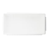 A rectangular, translucent white plastic container with a matching flat Cover is shown from above against a white background. The lid fits securely, and the container’s edges are slightly rounded, giving it a smooth appearance.