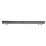 The TableCraft Stainless Steel Cooling Plate features a brushed metal finish, elevated on four short black feet. A central logo and a small label reading "cooling plate" complete the sleek design. Background is plain white.