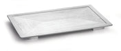 A full size, aluminum tray with slightly raised sides and a textured, grooved surface. Elevated by four short, rounded legs, this Hot Well Cover is photographed against a plain white background.