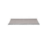 A plain, rectangular gray metal shelf with slightly raised edges on three sides, reminiscent of a Vulcan emitter panel. The minimalist and functional design is suitable for wall mounting or storage use, isolated on a white background.