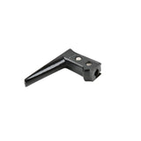 A black, angular metal bracket with two circular holes and a tapered end, photographed on a white background. The sturdy replacement handle features a smooth, reflective finish and is suitable for use with a coffee server.