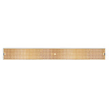 A long, narrow strip of copper-colored perforated board (stripboard) with evenly spaced holes in a grid pattern, ideal for prototyping surface mount electronic circuits. The rectangular strip is set against a white background.