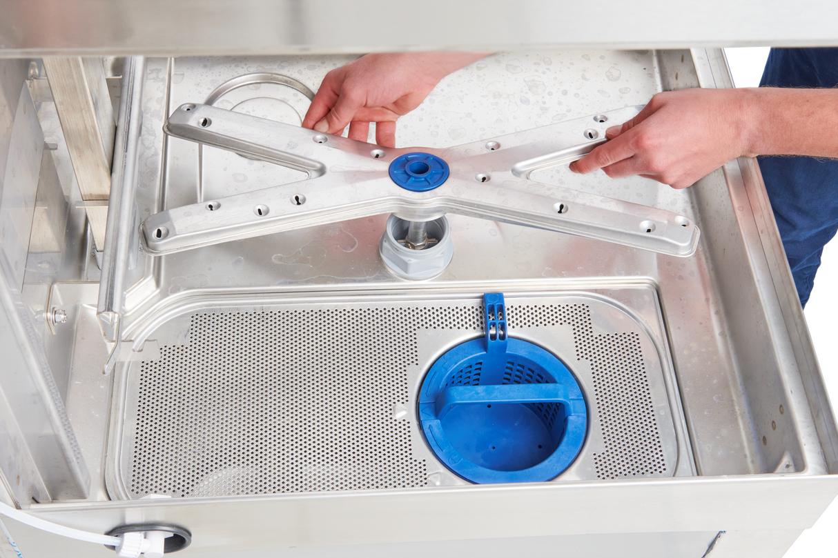 Hobart AM16SCB-16 Dishwasher 24 Inch Chemical Sanitizing Electric Stainless Steel with Touchscreen Controls