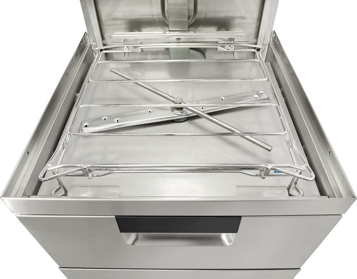 Hobart AMTL-2 Dishwasher 80 Rack Per Hour High Temp Electric Stainless Steel with Dual Wash Chambers