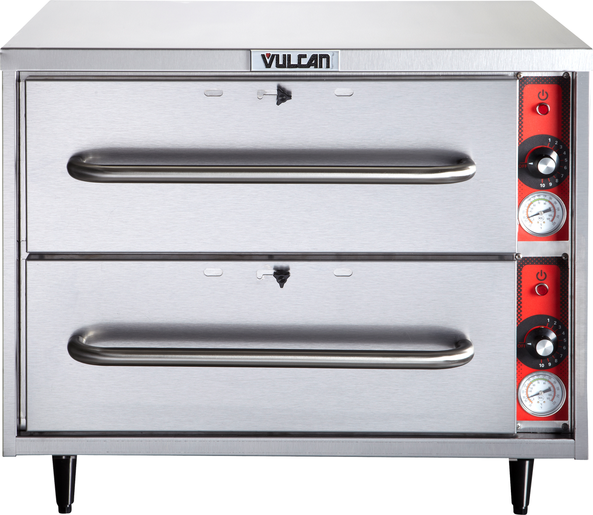 Vulcan VW2S 27 Inch Warming Drawer Free Standing 2 Drawers Stainless Steel with Thermostat Controls