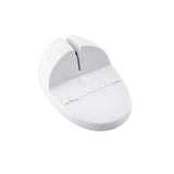 A white, rounded FirmGrip Knife Sharpener with a single slot and slightly raised sides. The word AMARULLI is embossed on its surface. The background is plain white, highlighting the sharpener's simple and compact design.