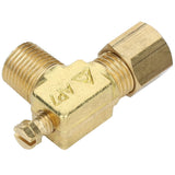 A brass Empura pilot valve for refrigerators, featuring threaded male and female ends, a hexagonal “A97” center, and a pin-like valve stem for refrigerant flow. Compatible with Empura Equipment parts. Gold metallic finish. 70202200282.