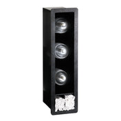A rectangular black wall-mounted holder, like the Dispense-Rite FMVDL-3, features three stacked glass bulbs in individual compartments and two lower sections for bundles of white paper towels or napkins, plus a built-in lid organizer for added convenience.