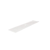 A rectangular, white, flat object with a small circular hole in the center is shown on a plain white background. This smooth, thin item resembles a Micro-Filtration Filter Envelope from the KleenScreen PLUS Filtration System for Vulcan Fryer Refill Kits.