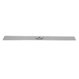 A flat, silver metal watch band with a rectangular clasp in the center, displayed horizontally against a white background. The band’s interlocking, textured links resemble the precision found in PowerFry Fryers or a KleenScreen PLUS Filtration System.