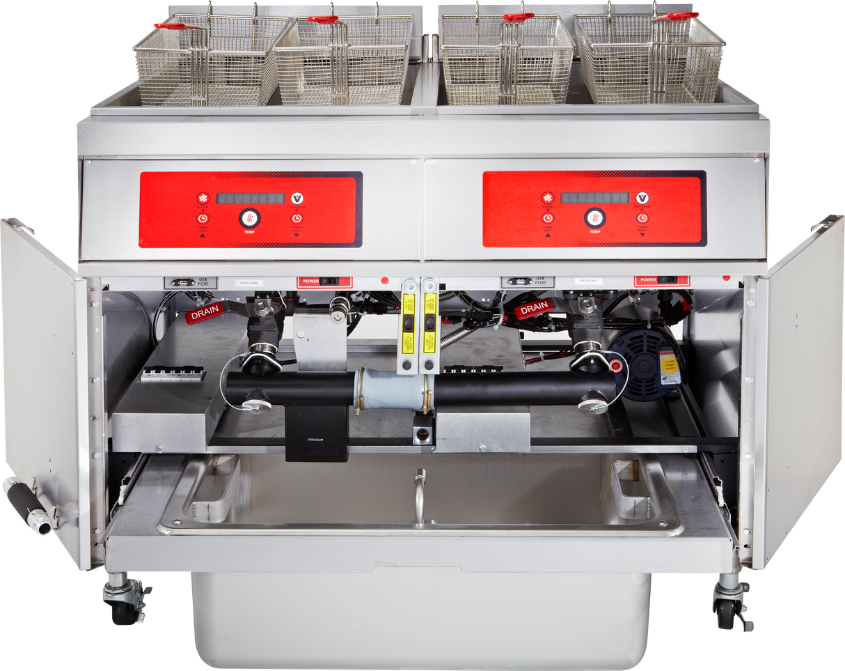 Vulcan 2ER85DF_480/60/3 42 Inch Electric Deep Fryer with 2 Tanks