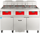Vulcan 3VHG75DF_LP 59 Inch QuickFry Gas Deep Fryer 75 lbs Capacity 330000 BTU