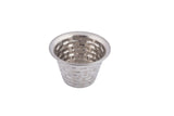 A shiny, stainless steel ramekin with a lattice or woven pattern featuring open rectangular gaps throughout the sides. Part of the Brickhouse Collection Ramekin series, it's set against a plain white background and photographed from a slightly elevated angle.