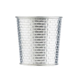 A stainless steel cup with a cylindrical shape and a textured, grid-like pattern. Part of the Brickhouse Collection, it features a shiny finish and is photographed against a plain white background.