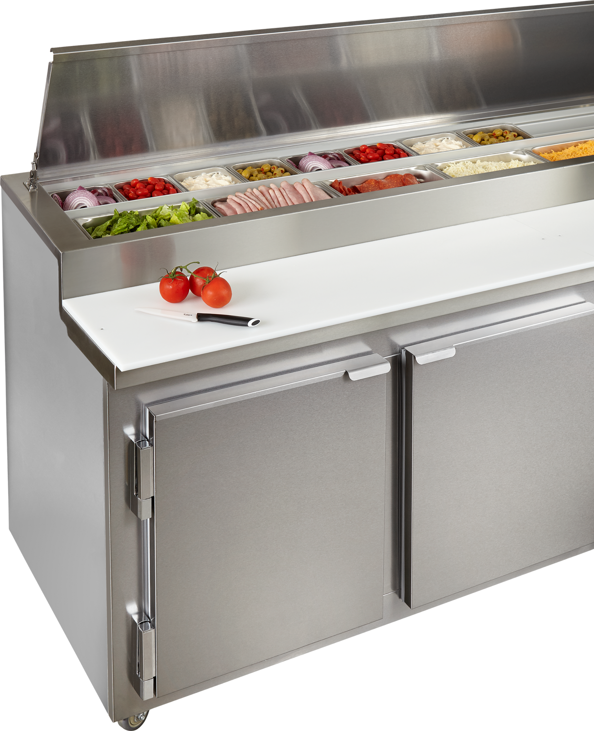 Traulsen TB091SL3S 91 Inch Refrigerated Counter Glycol Prep Table with Stainless Steel
