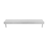 A plain, rectangular Vulcan 36" stainless steel wall shelf is shown against a white background. The shelf has a flat surface with a slight front edge plate rail and is supported by two brackets underneath, one on each end.