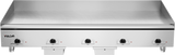 A large commercial stainless steel 60" Heavy Duty Griddle with four control knobs and indicator lights along the front panel. The Vulcan brand is visible on the left side. This electric countertop griddle features a spacious, slightly raised cooking surface.