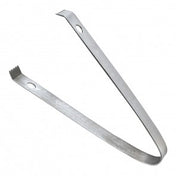 A stainless steel hive tool with a bent, V-shaped design, flat ends—one slightly curved—both ends featuring serrated edges and holes. Durable and dishwasher safe, it’s ideal in beekeeping for prying, scraping, and handling frames in a beehive.