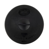 A black round lid from TableCraft Products labeled GLASS RIMMER with a martini glass icon at the bottom. The matte-finish lid features a central knob handle and is dishwasher safe.