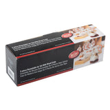 A rectangular black and red box labeled TableCraft features a Tasting flight set of 5 resealable glass jars with a wood crate. The packaging displays images of dessert-filled jars and text in English, French, and Spanish.
