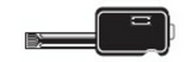 A black and silver car key fob with a rectangular body and a foldable metal key blade extended to the left. The fob features a horizontal button, rounded edges, and can be paired with programming module kits to program chips effortlessly.