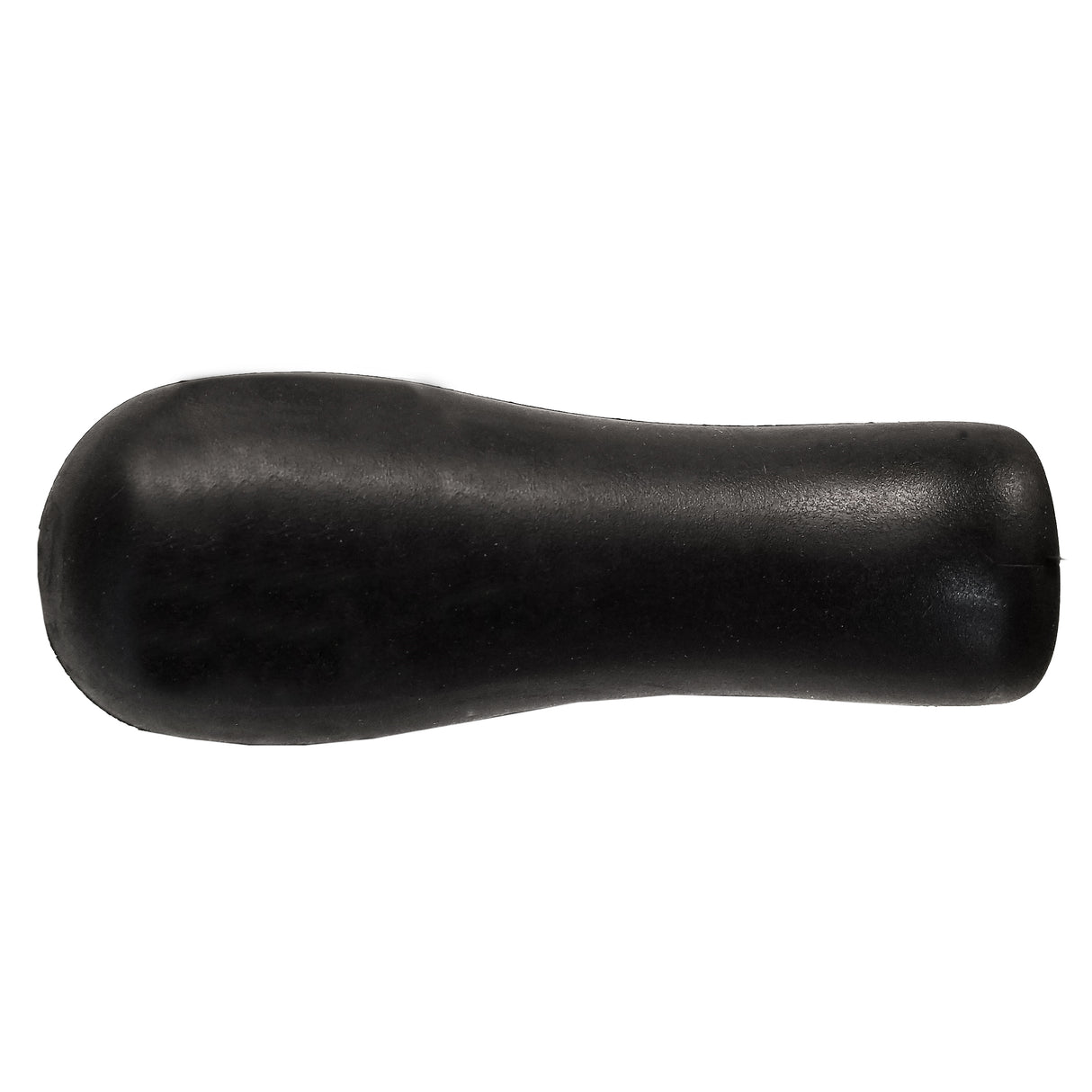 A black, cylindrical, and slightly tapered rubber or plastic replacement handle grip for a TableCraft commercial juice press, photographed against a white background. The surface appears smooth and untextured, with a rounded end and a narrower, slightly open end.