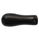 A black, cylindrical, and slightly tapered rubber or plastic replacement handle grip for a TableCraft commercial juice press, photographed against a white background. The surface appears smooth and untextured, with a rounded end and a narrower, slightly open end.