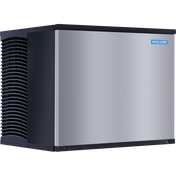 A high capacity ice machine with a sleek stainless steel front panel, black side vents, and a small blue “Koolaire” logo on the top right. This air-cooled ice maker is photographed against a plain white background for a clean look.