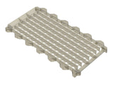 A beige, rectangular plastic grid tray with a lattice pattern of evenly spaced square holes and raised edges, perfect for organizing items in a three-section Draft Beer Cooler or other self-contained refrigeration units. Lightweight and sturdy design.